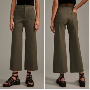 NWT Anthropologie Maeve The Colette Ponte Pants In Holly Green